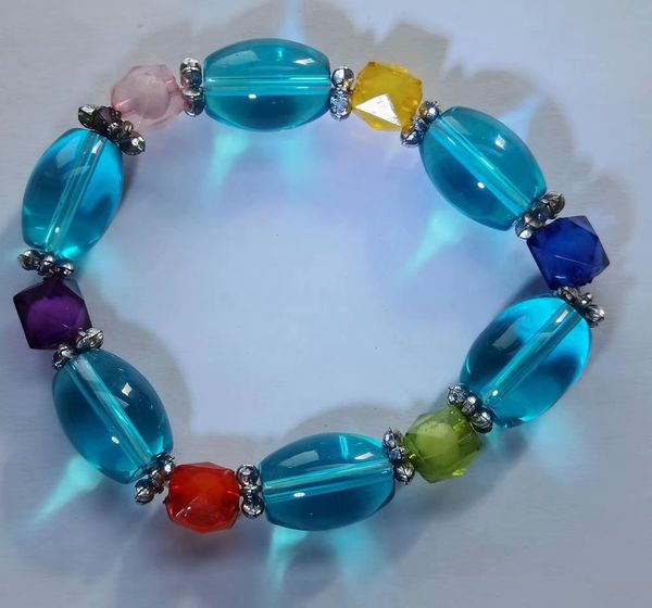 12 pcs vogue colorful color handmade glass beads bracelet, Black 
12 pcs vogue colorful color handmade glass beads bracelet, Black
