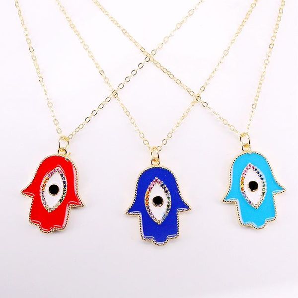pendant necklaces 6pcs, fashion women jewelry link chain necklace hamsa hand enamel eyes charm, Silver
pendant necklaces 6pcs, fashion women jewelry link chain necklace hamsa hand enamel eyes charm, Silver