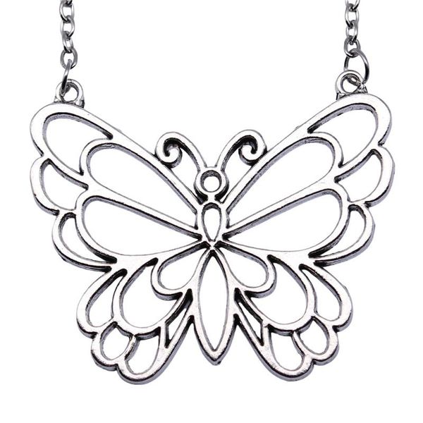 pendant necklaces 1 piece 58x50mm butterfly charms necklace for women drop supplier pendants female gift, Silver
pendant necklaces 1 piece 58x50mm butterfly charms necklace for women drop supplier pendants female gift, Silver
