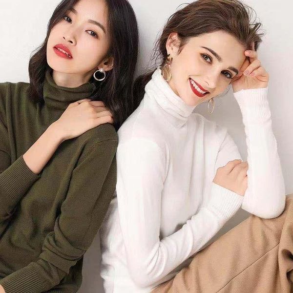 women's sweaters sweater women fashionturtleneck pullover base knitted solid color long sleeve pull femme, White;black
women's sweaters sweater women fashionturtleneck pullover base knitted solid color long sleeve pull femme, White;black