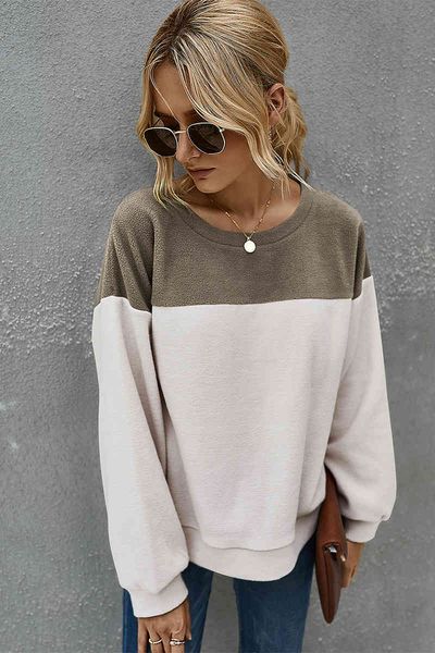 women's hoodies & sweatshirts female sweater long sleeve round collar, colorful simple casual contrast inside 9r4v, Black
women's hoodies & sweatshirts female sweater long sleeve round collar, colorful simple casual contrast inside 9r4v, Black