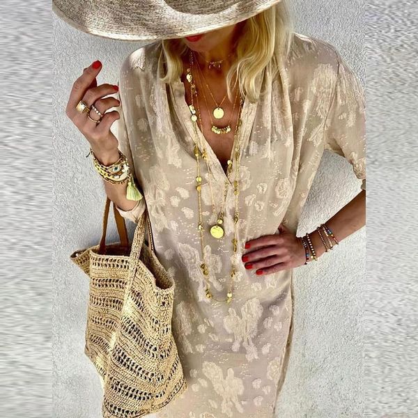 casual dresses 2021 women v neck loose long dress spring autumn sleeve fashion printed vintage elegant party, Black;gray
casual dresses 2021 women v neck loose long dress spring autumn sleeve fashion printed vintage elegant party, Black;gray
