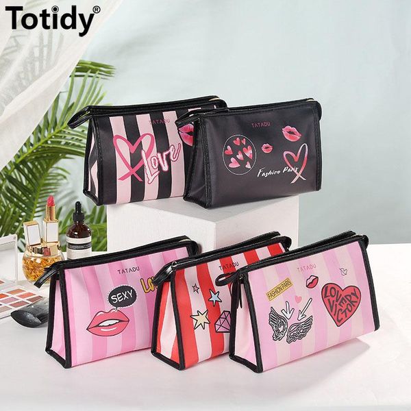 striped fashion women cosmetic bag 2021 love beauty suitcases for cosmetics case female pu leather travel makeup organizer bags & cases
striped fashion women cosmetic bag 2021 love beauty suitcases for cosmetics case female pu leather travel makeup organizer bags & cases