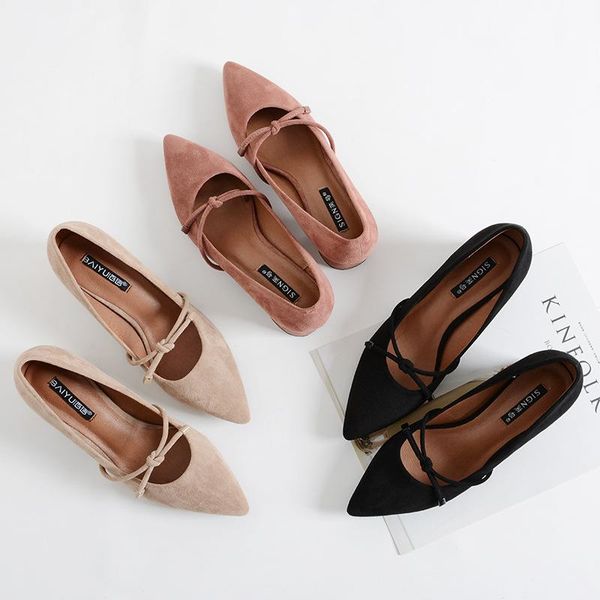 dress shoes autumn section women high heel flock pointed heels thick with shallow mouth single pumps, Black
dress shoes autumn section women high heel flock pointed heels thick with shallow mouth single pumps, Black