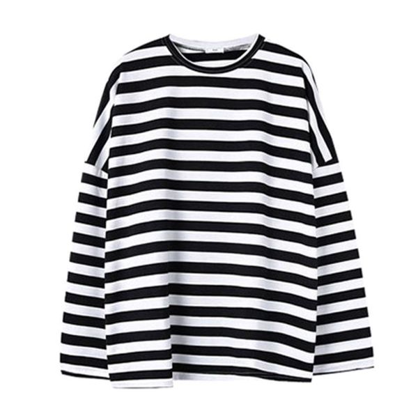 women's t-shirt autumn spring black and white stripes t shirt for women loose long round neck collar pullover clothes
women's t-shirt autumn spring black and white stripes t shirt for women loose long round neck collar pullover clothes