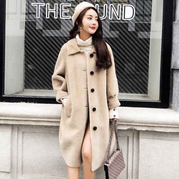 real fur coat women korean fashion winter warm lamb jacket woolen overcoat abrigos mujer invierno 2021 women's & faux, Black
real fur coat women korean fashion winter warm lamb jacket woolen overcoat abrigos mujer invierno 2021 women's & faux, Black
