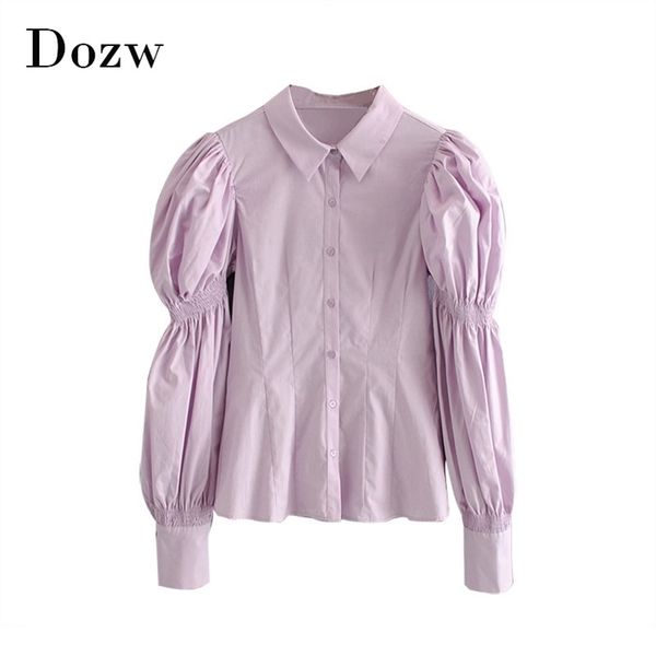women fashion puff long sleeve blouses ladies solid casual blouse chic office turn down collar shirt tunic blusas mujer 210515, White
women fashion puff long sleeve blouses ladies solid casual blouse chic office turn down collar shirt tunic blusas mujer 210515, White