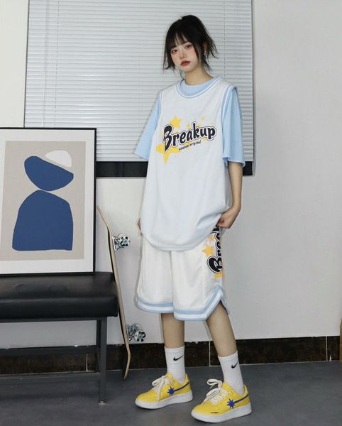 2021 summer new basketball uniform suit women korean loose and thin casual sports jersey two-piece trend sweatshirt women ins, Black
2021 summer new basketball uniform suit women korean loose and thin casual sports jersey two-piece trend sweatshirt women ins, Black