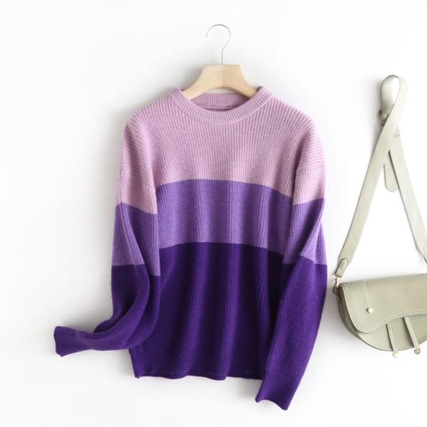 women's sweaters gradient stripes o neck casual women knitted sweater 2021 spring autumn long sleeve pullover ladies, White;black
women's sweaters gradient stripes o neck casual women knitted sweater 2021 spring autumn long sleeve pullover ladies, White;black