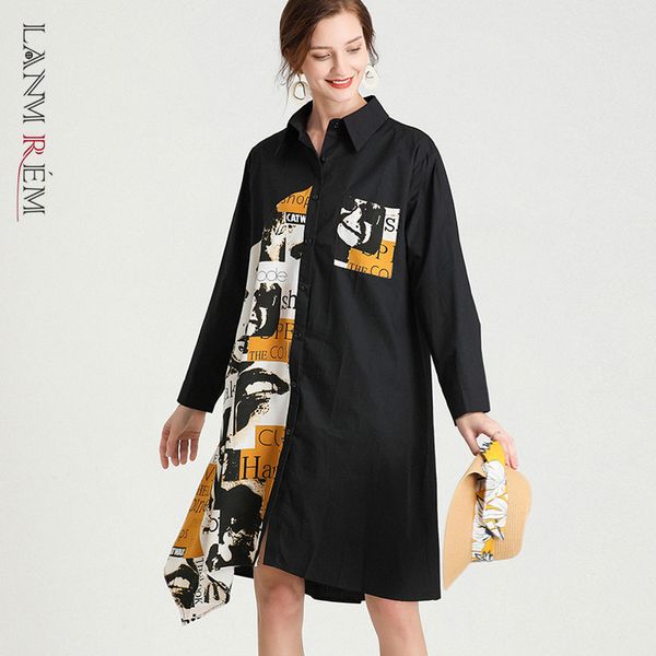 women big size printed midi long shirt dress stand neck sleeve loose fit fashion spring autumn 2e1069 210507, Black;gray
women big size printed midi long shirt dress stand neck sleeve loose fit fashion spring autumn 2e1069 210507, Black;gray