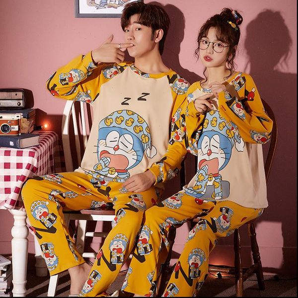 autumn warm couple pajamas set women sleepwear cute cartoon doraemon pattern long sleeve cotton men casual homewear oversized, Black;red
autumn warm couple pajamas set women sleepwear cute cartoon doraemon pattern long sleeve cotton men casual homewear oversized, Black;red