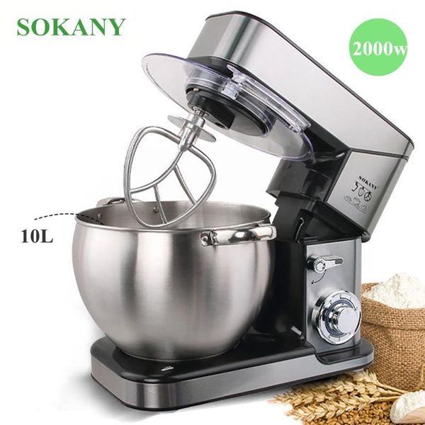 sokany 2000w 10l kitchen stand mixer stainless steel bowl 6-speed cream egg whisk whip dough kneading mixer blender
sokany 2000w 10l kitchen stand mixer stainless steel bowl 6-speed cream egg whisk whip dough kneading mixer blender