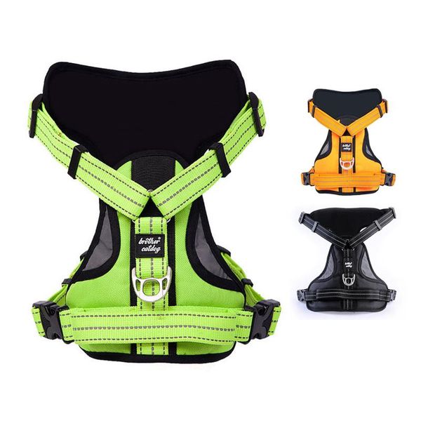 dog collars & leashes harness reflective large strong training big chest straps traction ropes pet clothes leash set soft