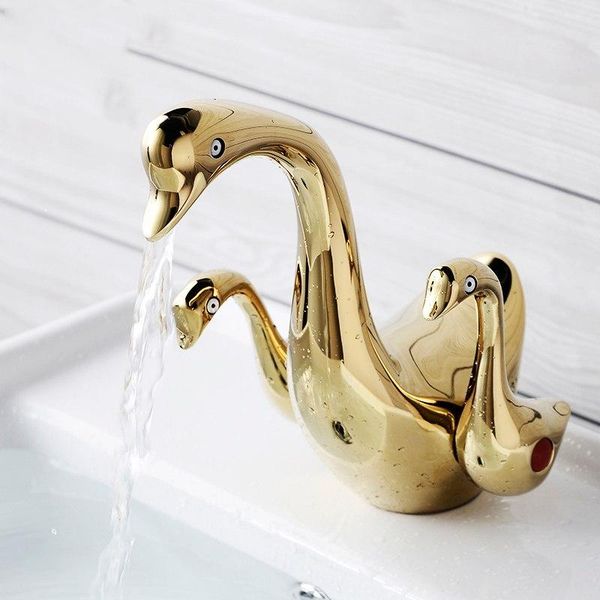 bathroom sink faucets basin gold swan design & cold brass mixer tap double handle wash polished faucet
bathroom sink faucets basin gold swan design & cold brass mixer tap double handle wash polished faucet