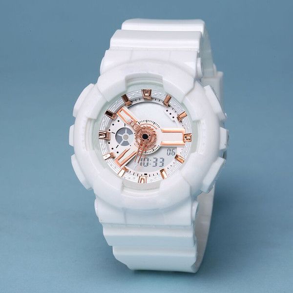 ladies digital quartz sports baby watch led dual display auto raise hand light waterproof and shockproof world time, Slivery;brown
ladies digital quartz sports baby watch led dual display auto raise hand light waterproof and shockproof world time, Slivery;brown