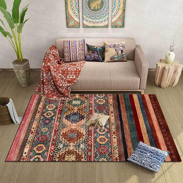american ethnic style anti-slip floor mat retro persian geometric stripes bedroom bedside area rug livingroom chair table carpet
american ethnic style anti-slip floor mat retro persian geometric stripes bedroom bedside area rug livingroom chair table carpet