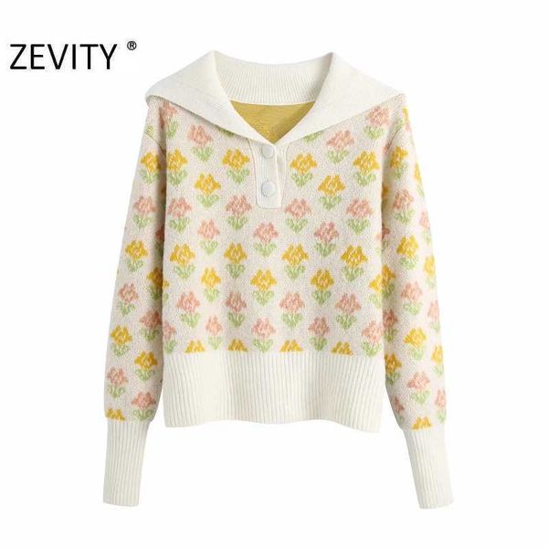 zevity women sweet flower print turn down collar knitting sweater female chic long sleeve casual slim pullovers brand s475 210603, White;black
zevity women sweet flower print turn down collar knitting sweater female chic long sleeve casual slim pullovers brand s475 210603, White;black
