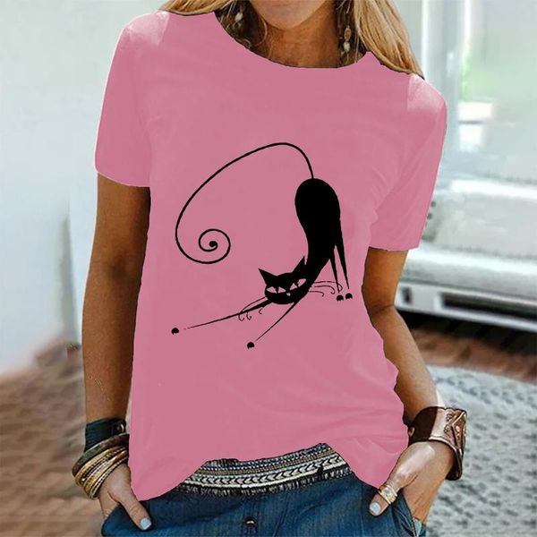 women's t-shirt for 2021 cool fashion t shirt women cats fun animal print summer short sleeve o-neck shirts casual loose #t2p, White
women's t-shirt for 2021 cool fashion t shirt women cats fun animal print summer short sleeve o-neck shirts casual loose #t2p, White