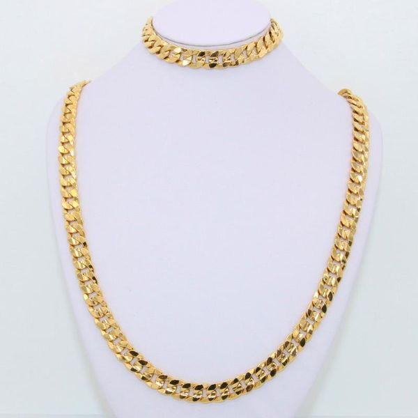 earrings & necklace 9mm mens jewelry set 18k gold solid cuban link chain + bracelet (24 inches 8.26 inches), Silver
earrings & necklace 9mm mens jewelry set 18k gold solid cuban link chain + bracelet (24 inches 8.26 inches), Silver