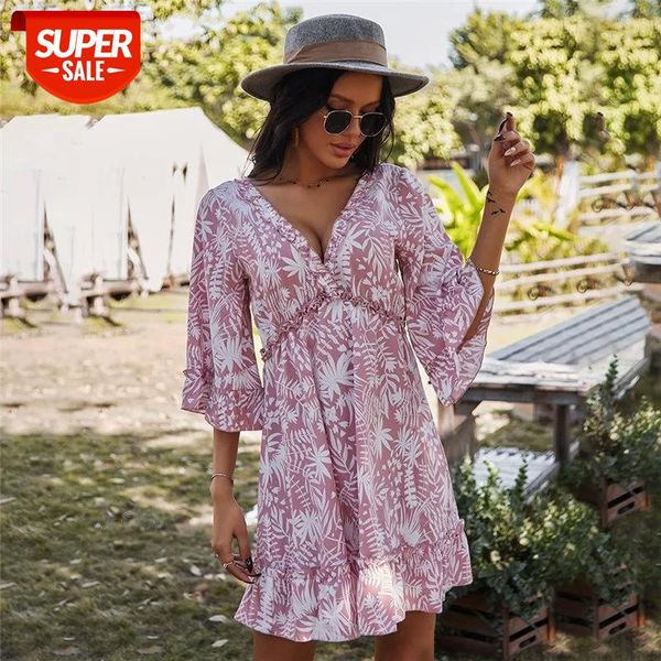 deep v neck print dress women loose half sleeve high waist ruffles spring summer dress for women new fashion #nx4l, White;black
deep v neck print dress women loose half sleeve high waist ruffles spring summer dress for women new fashion #nx4l, White;black