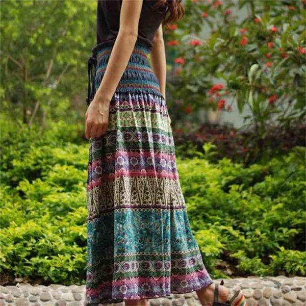 boho floral a-line women's maxi skirt elastic high waist sashes vintage pleated womens skirts summer fashion clothes female 210619, Black
boho floral a-line women's maxi skirt elastic high waist sashes vintage pleated womens skirts summer fashion clothes female 210619, Black