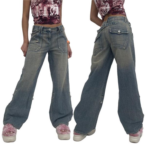 women's jeans baggy mom patchwork pockets streetwear cargo pants woman high waist casual loose denim trousers 90s hippie korean, Blue
women's jeans baggy mom patchwork pockets streetwear cargo pants woman high waist casual loose denim trousers 90s hippie korean, Blue