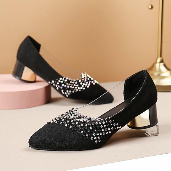 dress shoes 2021 women's side hollow shallow mouth single women thick heel high heels rhinestone toe sandals, Black
dress shoes 2021 women's side hollow shallow mouth single women thick heel high heels rhinestone toe sandals, Black