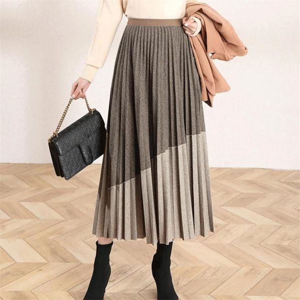 autumn & spring new women high waist all-match woolen pleated skirt casual fashion women a-line long skirt 210319, Black
autumn & spring new women high waist all-match woolen pleated skirt casual fashion women a-line long skirt 210319, Black