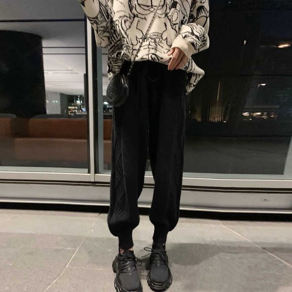 women's jeans wide leg pantsautumn knitted harem pants tied feet long woolen underwear trousers loose high waist slimming ybzy, Blue
women's jeans wide leg pantsautumn knitted harem pants tied feet long woolen underwear trousers loose high waist slimming ybzy, Blue