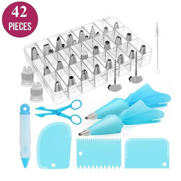 baking & pastry tools 42pcs cake decorating icing piping tips scraper nozzles converter cream bag confectionery cupcake dessert
baking & pastry tools 42pcs cake decorating icing piping tips scraper nozzles converter cream bag confectionery cupcake dessert