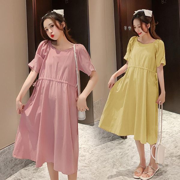 maternity dresses 344# dress summer short sleeves o neck midi solid color loose stylish pregnant women mom, White
maternity dresses 344# dress summer short sleeves o neck midi solid color loose stylish pregnant women mom, White