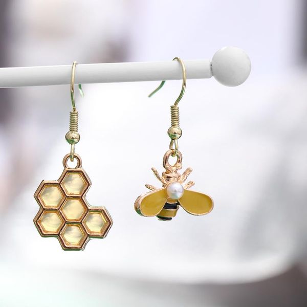 dangle & chandelier exquisite bee honeycomb asymmetric earrings for women girls fashion temperament small elegant ladies jewelry gifts, Silver
dangle & chandelier exquisite bee honeycomb asymmetric earrings for women girls fashion temperament small elegant ladies jewelry gifts, Silver