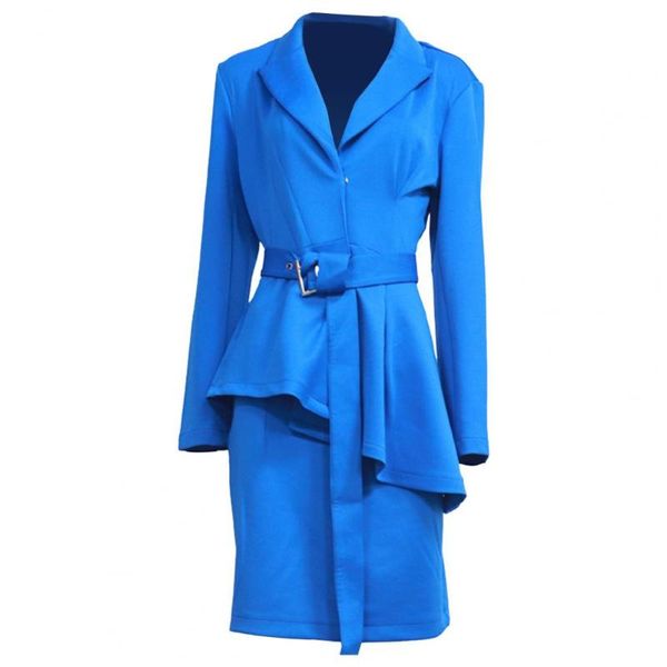 two piece dress 1 set stylish women suit lapel lady coat skirt pure color buttons, White
two piece dress 1 set stylish women suit lapel lady coat skirt pure color buttons, White