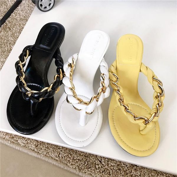 slippers 2021 brand women slipper fashion chain sandal shoes ladies elegant thin low heel slip on flip flop summer female sandals, Black
slippers 2021 brand women slipper fashion chain sandal shoes ladies elegant thin low heel slip on flip flop summer female sandals, Black