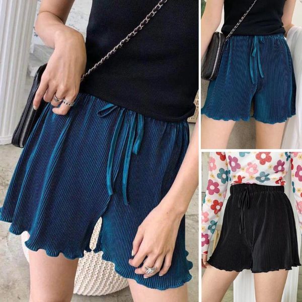 women's shorts ready stock girls summer thin plus size solid color sports pleated elastic casual cl, White;black
women's shorts ready stock girls summer thin plus size solid color sports pleated elastic casual cl, White;black