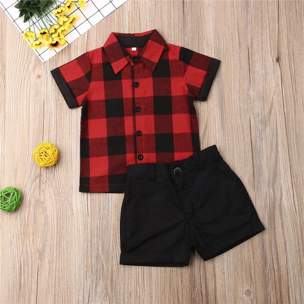 1-5year 2pcs baby boys clothing set new red black plaid shirt for boys outfits black shorts boys set toddler children suits, White;black
1-5year 2pcs baby boys clothing set new red black plaid shirt for boys outfits black shorts boys set toddler children suits, White;black