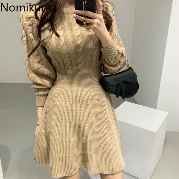 nomikuma korean twisted elegant knitted dresses o-neck long sleeve slim high waist women dress autumn sweater vestido 6c557 210427, Black;gray
nomikuma korean twisted elegant knitted dresses o-neck long sleeve slim high waist women dress autumn sweater vestido 6c557 210427, Black;gray