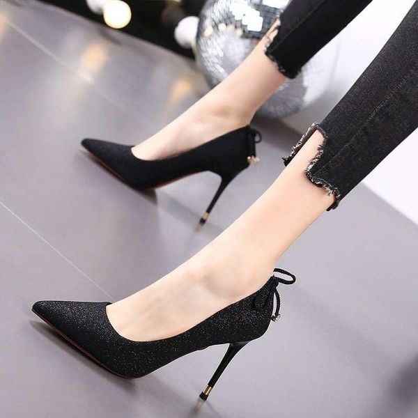 sandals ladies casual super fine heel high-quality bow-knot pointed toe high heels on office women's party black
sandals ladies casual super fine heel high-quality bow-knot pointed toe high heels on office women's party black