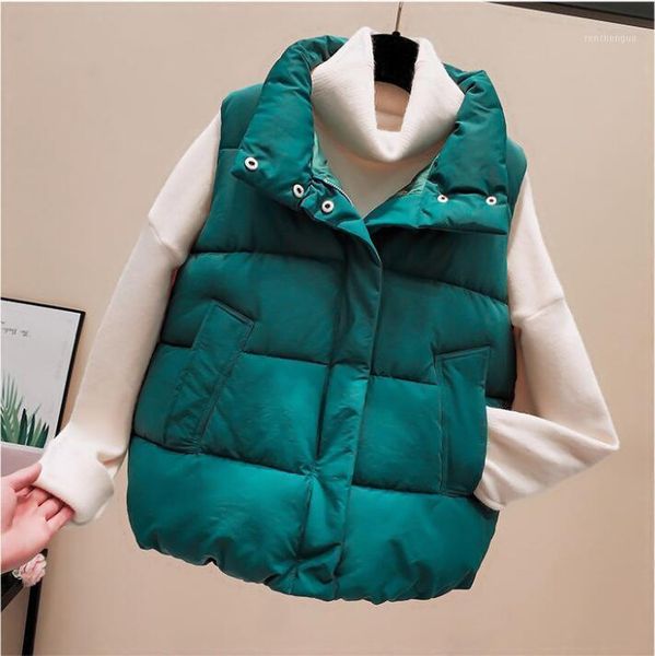 women's vests women autumn and winter thickened vest filling cotton solid color sleeveless jacket, Black;white
women's vests women autumn and winter thickened vest filling cotton solid color sleeveless jacket, Black;white