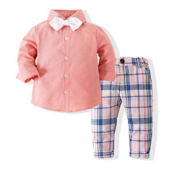 clothing sets baby boy set autumn infant gentleman suit long sleeve bow shirt+plaid trouserkids cotton formal clothes, White
clothing sets baby boy set autumn infant gentleman suit long sleeve bow shirt+plaid trouserkids cotton formal clothes, White