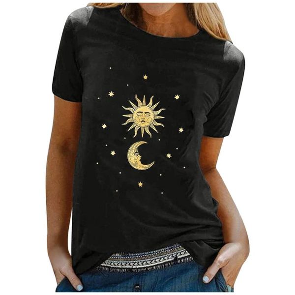 women's t-shirt sun moon printing harajuku graphic t shirts summer short sleeve gothic black red women fashion pattern tee-shirts l4, White
women's t-shirt sun moon printing harajuku graphic t shirts summer short sleeve gothic black red women fashion pattern tee-shirts l4, White