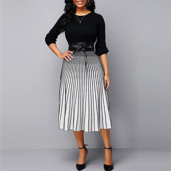 casual dresses striped dress women autumn winter 2021 plus size slim office a-line elegant patchwork long party 5xl, Black;gray
casual dresses striped dress women autumn winter 2021 plus size slim office a-line elegant patchwork long party 5xl, Black;gray
