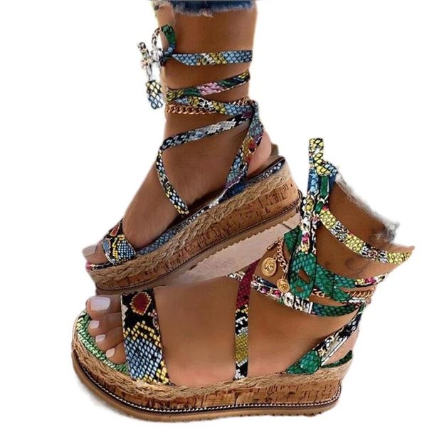 2021women sandals summer ethnic snake print fashion casual wedge shoes lace up lady platform beach ladies plus size sandal, Black
2021women sandals summer ethnic snake print fashion casual wedge shoes lace up lady platform beach ladies plus size sandal, Black