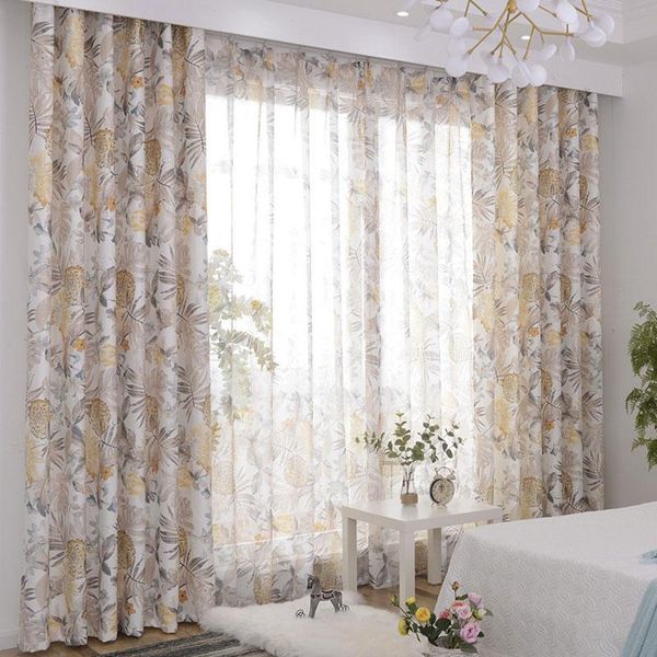 curtain & drapes modern luxury curtains living room kitchen bedroom windows semi-blackout tulle window panel customization