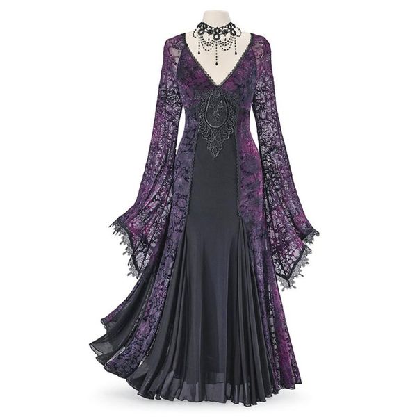 casual dresses womens vintage punk long dress halloween gothic costume 5xl plus size women party vestidos femme renaissance medieval maxi, Black;gray
casual dresses womens vintage punk long dress halloween gothic costume 5xl plus size women party vestidos femme renaissance medieval maxi, Black;gray