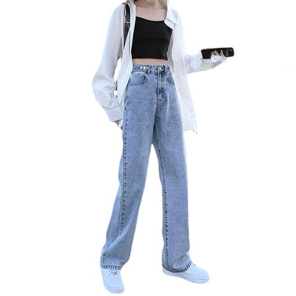 designer 21ss light-colored high-waisted jeans women's summer straight loose and thin spring wide-leg pants, Blue
designer 21ss light-colored high-waisted jeans women's summer straight loose and thin spring wide-leg pants, Blue