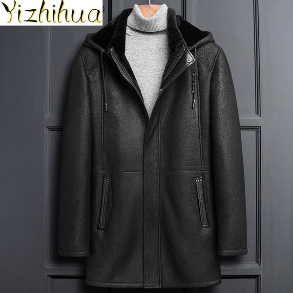 men's leather & faux azazel winter genuine jacket men sheepskin coat real fur vintage shearling hooded thick coats lsy2200 kj3823, Black
men's leather & faux azazel winter genuine jacket men sheepskin coat real fur vintage shearling hooded thick coats lsy2200 kj3823, Black