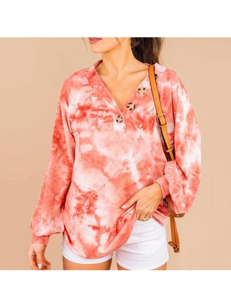women's hoodies & sweatshirts 2021 autumn and winter casual loose button tie dye printing long-sleeved v-neck shirt pullover fashion, Black
women's hoodies & sweatshirts 2021 autumn and winter casual loose button tie dye printing long-sleeved v-neck shirt pullover fashion, Black