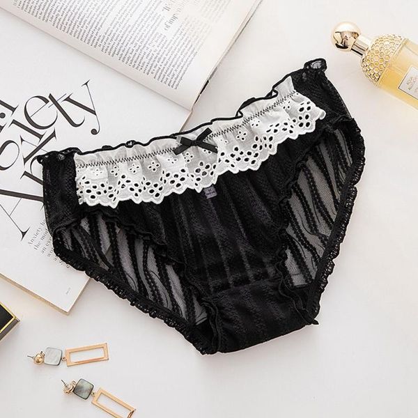 women's panties sweet lace briefs girl elastic low waist ruffled cotton crotch peach hip mesh lolita women intimates bow, Black;pink
women's panties sweet lace briefs girl elastic low waist ruffled cotton crotch peach hip mesh lolita women intimates bow, Black;pink