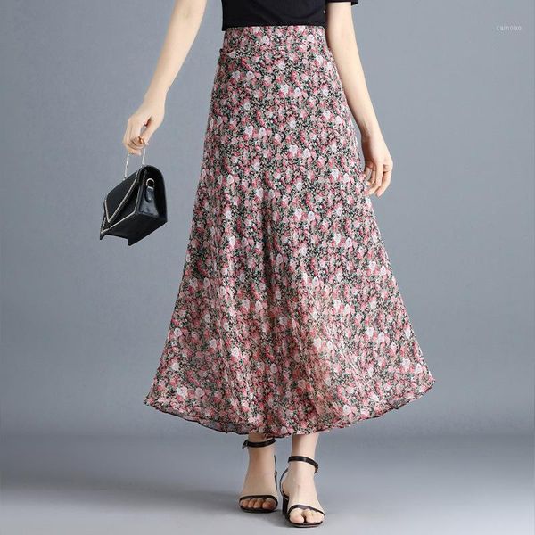 skirts 2021 summer elastic high waist slimming retro floral chiffon skirt casual wild loose women a-line long, Black
skirts 2021 summer elastic high waist slimming retro floral chiffon skirt casual wild loose women a-line long, Black